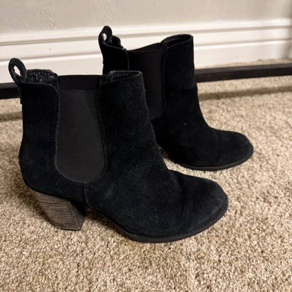 Black Suede Booties - Picture 2 of 2